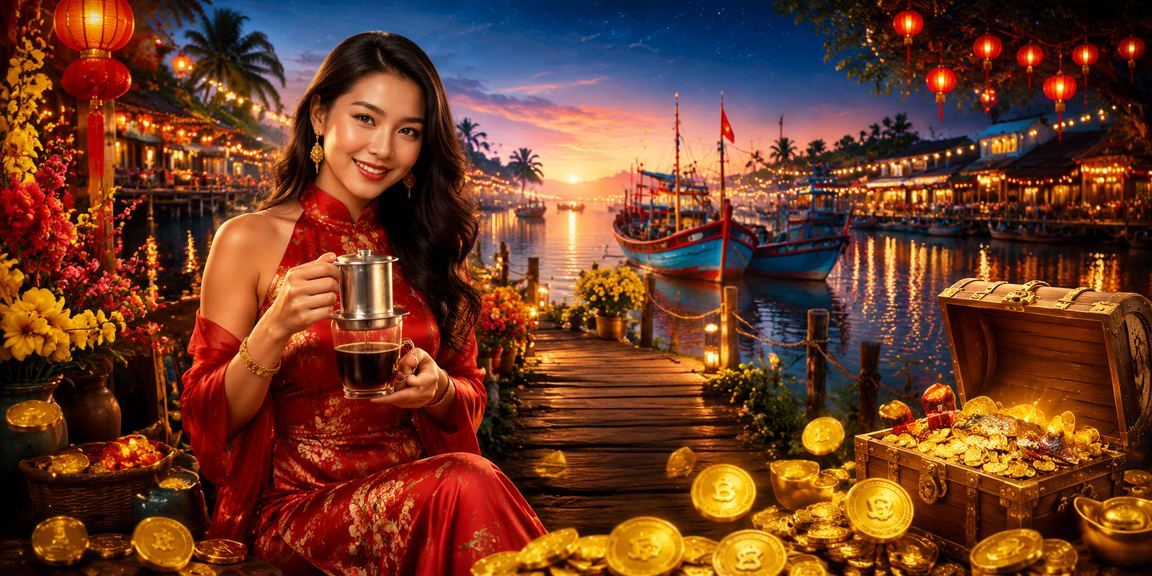 Không gian giải trí casino tại Mũi Né với ánh đèn ấm và người dùng trên điện thoại