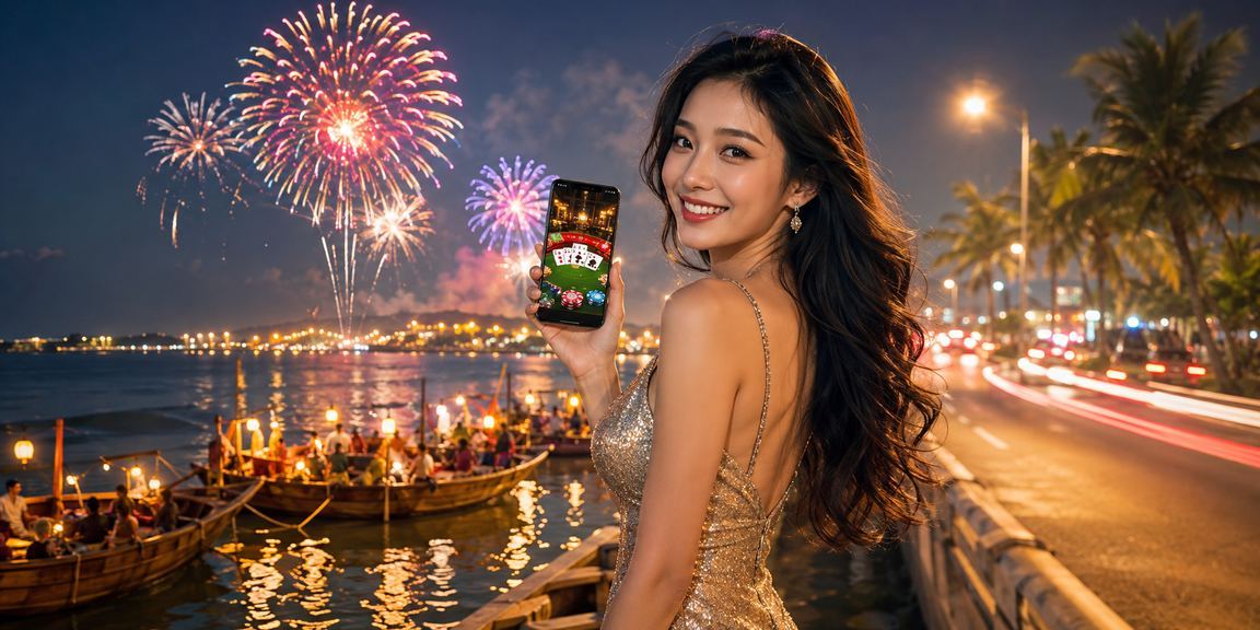 Người tham gia lễ hội chơi casino trên điện thoại tại Phan Thiết